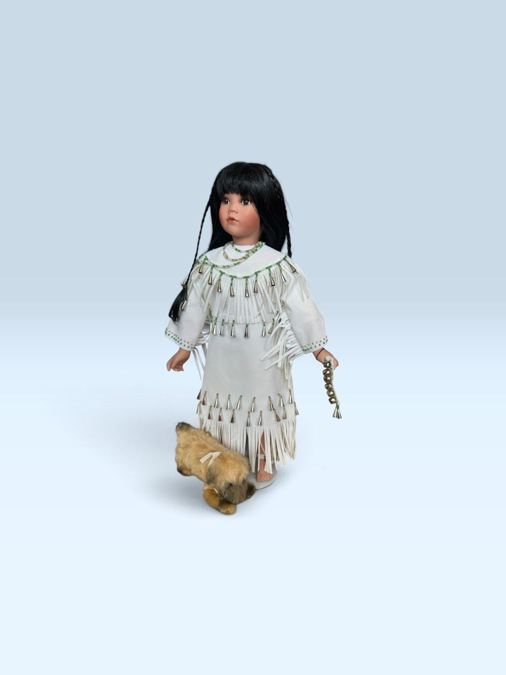 Paradise Galleries Thunder & Wind Coll. LOVING HEART 16" Porcelain Doll w Stand